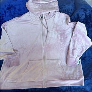 NWT Bebe MauveVelour Hoodie 3X